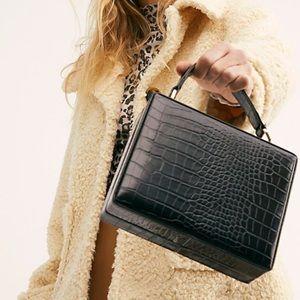 Free People (street level) mini suitcase croc bag